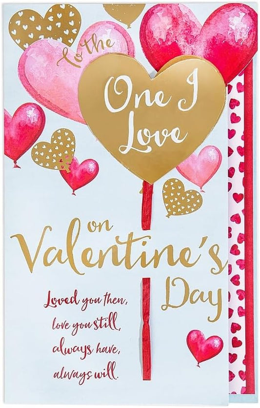 Heart Balloon For The One I Love Handmade Valentine's Day Card