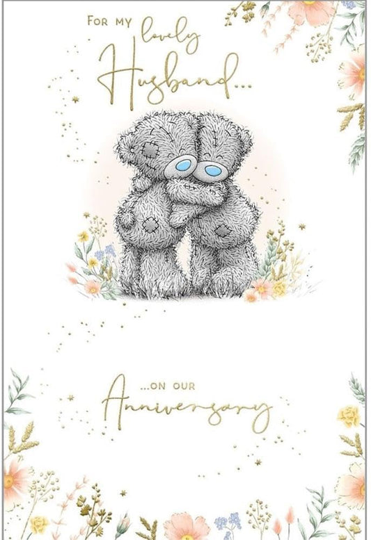 Bears Hugging For My Lovely Husband Wedding Anniversary Card