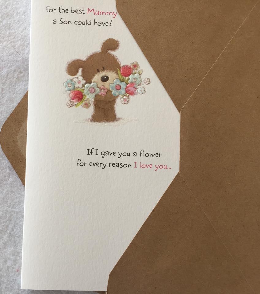 Lots of Woof From Your Son on Mother's Day Card