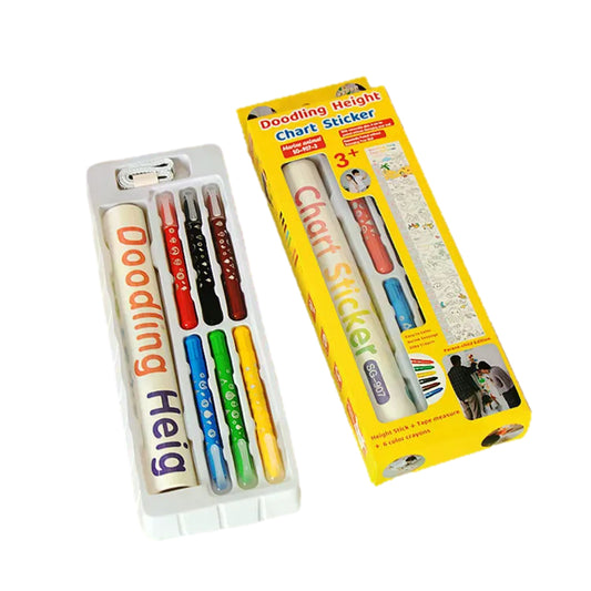 Doodling Height Chart Sticker with Removable Glue