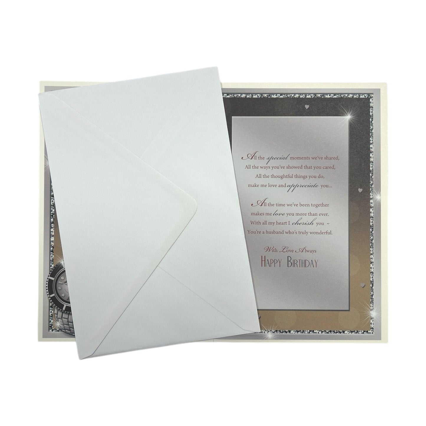 For Husband Watch Design Birthday Card