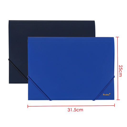 Pack of 12 A4 Spread Bag Folder with Elasticated Closure