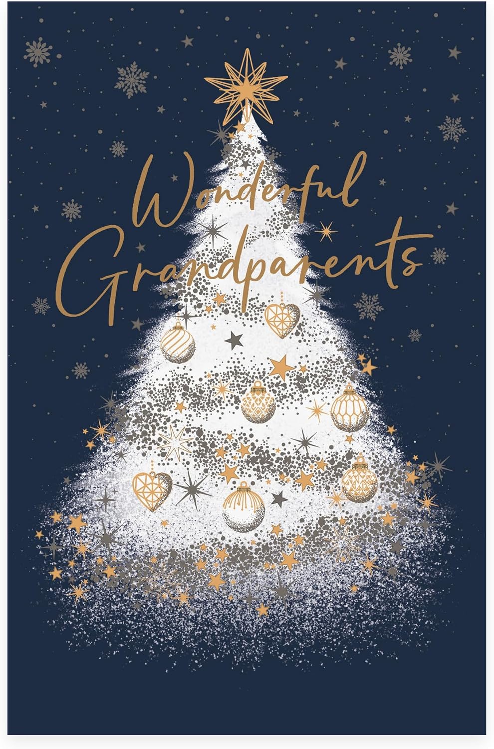 Festive Tree Design Grandparents Christmas Card
