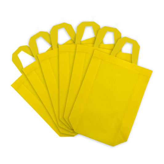 Pack of 50 Yellow Coloured 35x41x12cm Non-Woven Bags with Handle