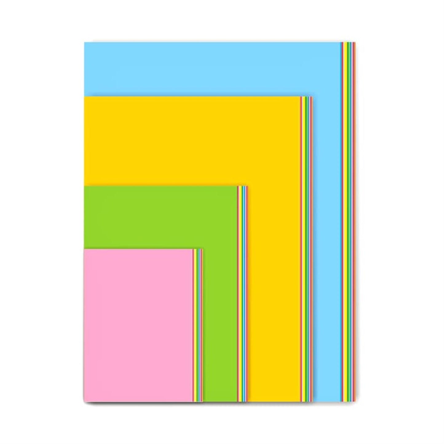 Pack of 20 A2 Bristol Board Lemon Yellow Colored Craft Papers 230gsm
