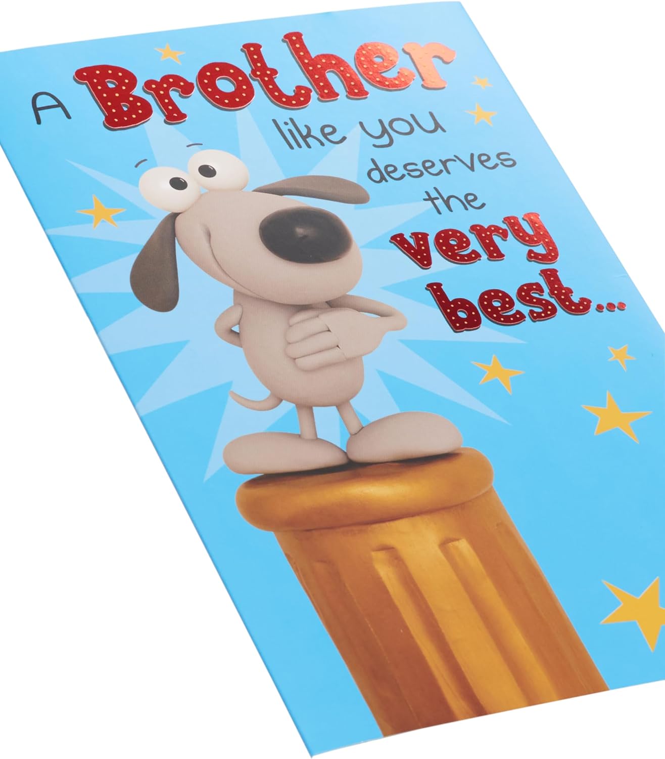 Pop-Up Cartoon Dog Design Brother Birthday Card