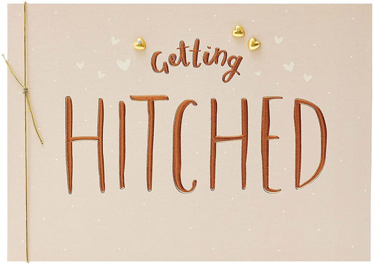 Getting Hitched Wedding Congratulations Card 
