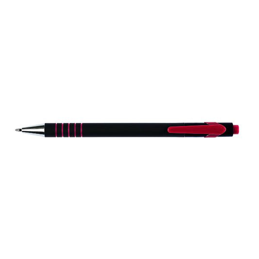 Pack of 12 Lamda Ballpoint Medium Red Pens