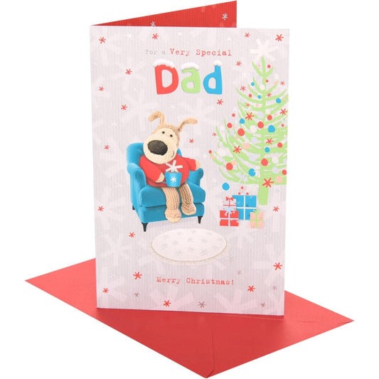 Boofle With Coffee Mug Dad Christmas Card