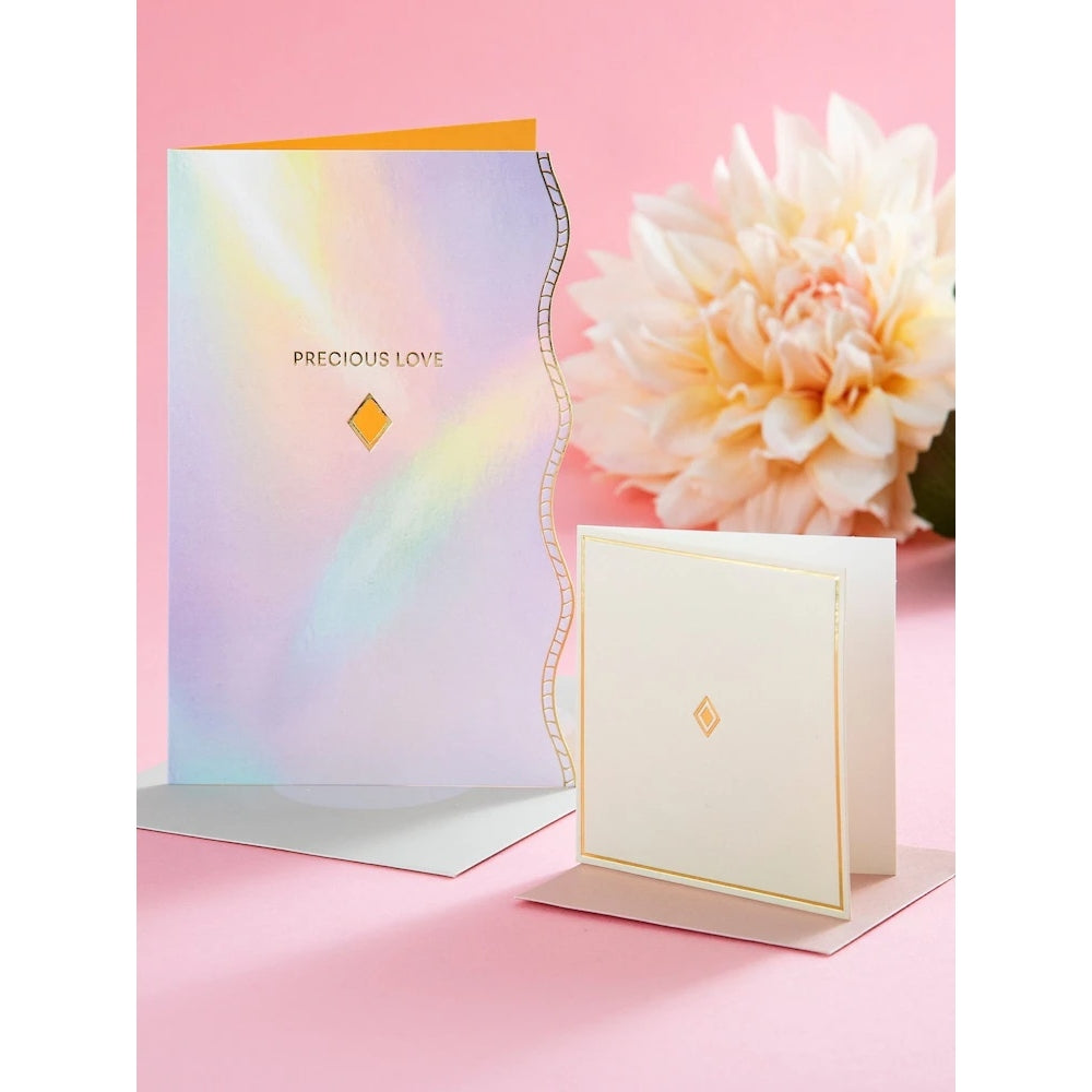 Pink White Premium 'Precious Love' Open Card Vivid Aura