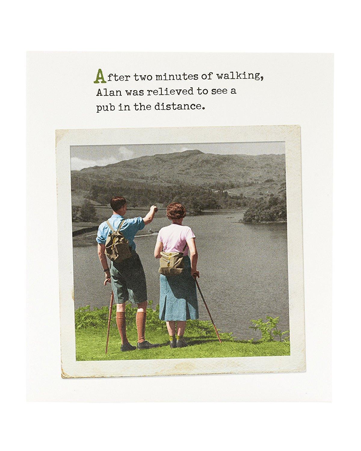 Birthday Waving at Trains vintage Photo Humour Design Card 