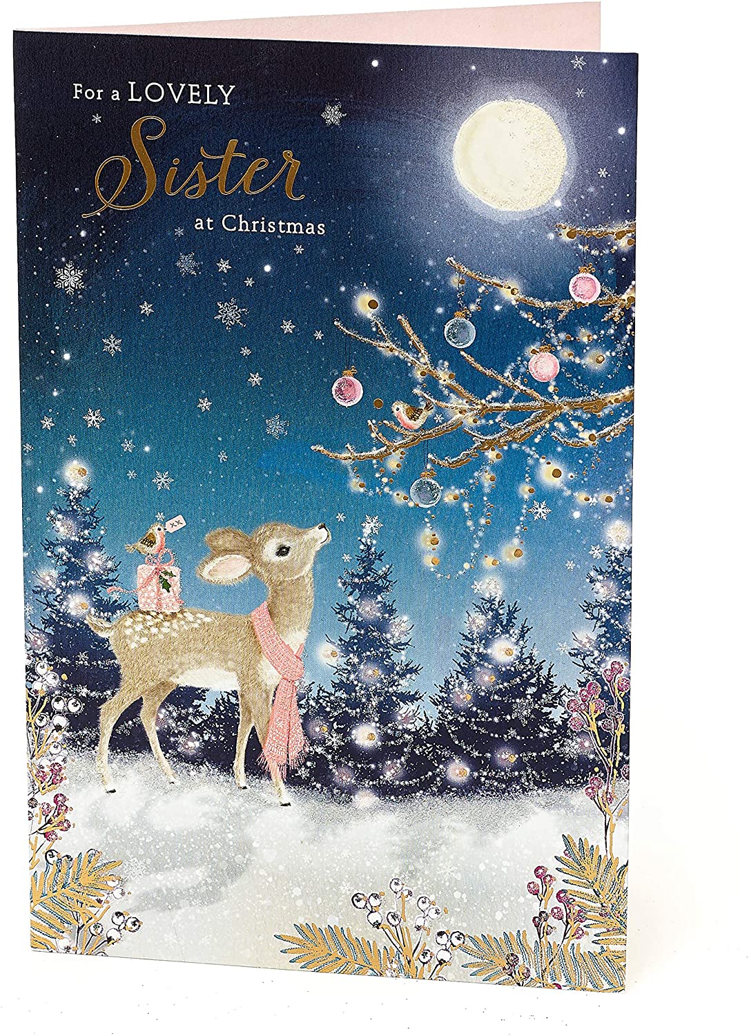 Sister Christmas Card Night Scene 