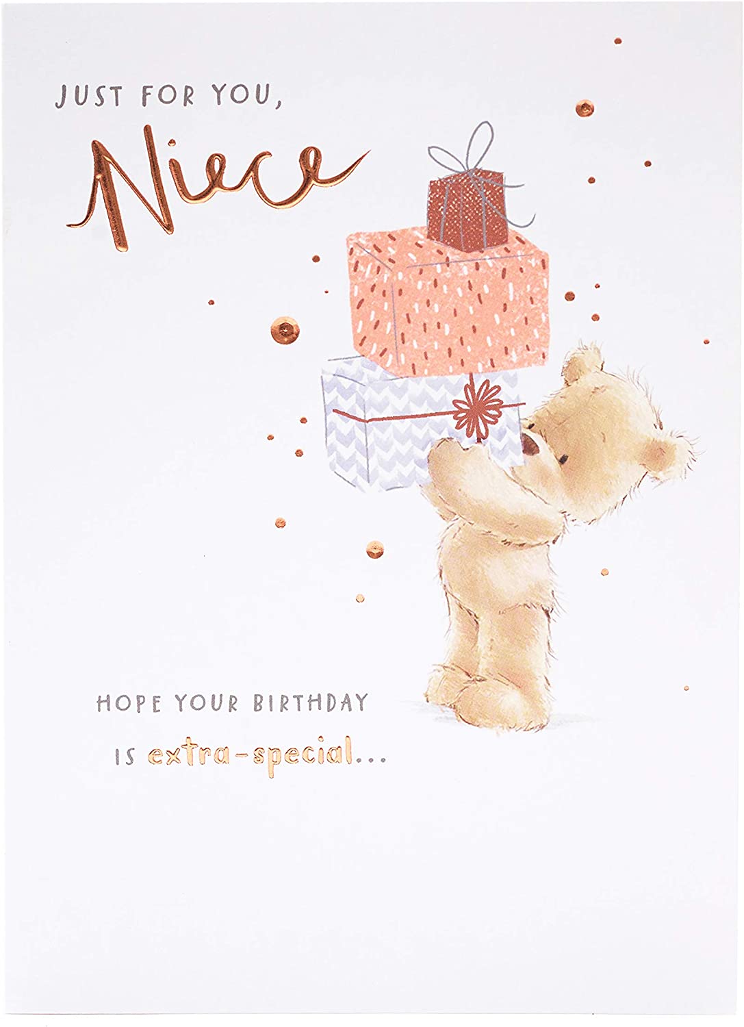 Just for You Niece Cute Nutmeg Birthday Card