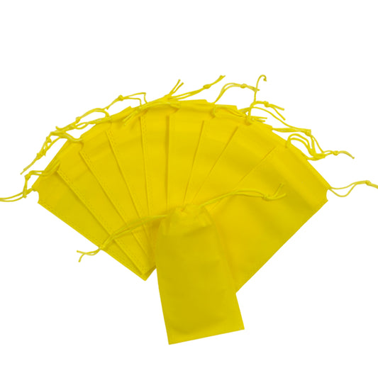 Pack of 50 Yellow Coloured 48x39cm Non-Woven Drawstring Bags