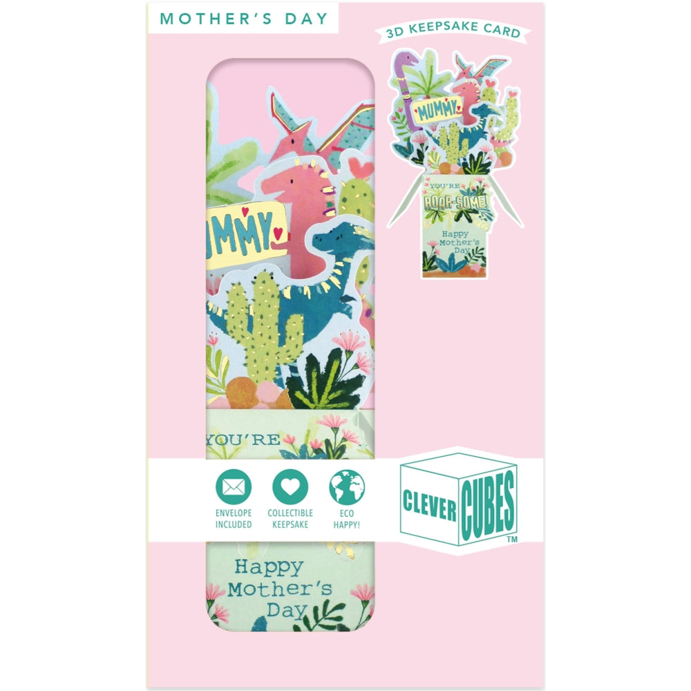 Mummy You're Roarsome Dino-Riffic Fun Mother's Day Pop Up Card