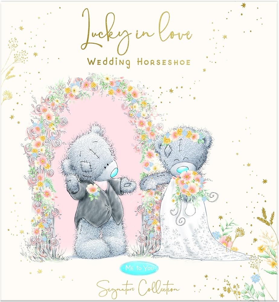 Me to You Tatty Teddy Good Luck Wedding Horseshoe Gift Official Collection