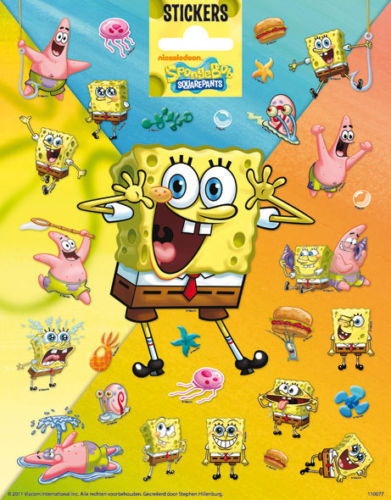 Pack Of 20 SpongeBob SquarePants And Friends Sticker Sheet