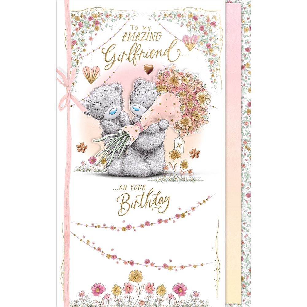 Bears And Flowers Amazing Girlfriend Handmade Birthday Card