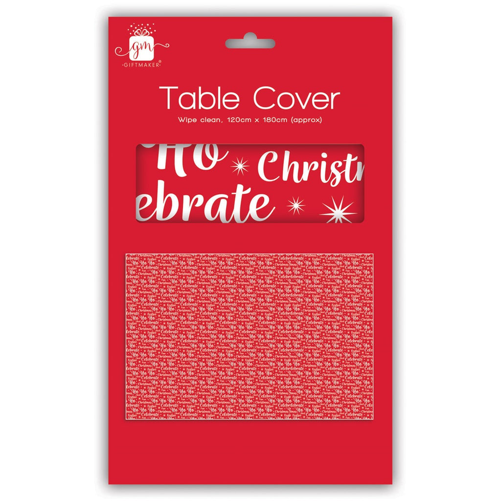 Ho Ho Ho Design Christmas Tablecover 120cm x 180cm