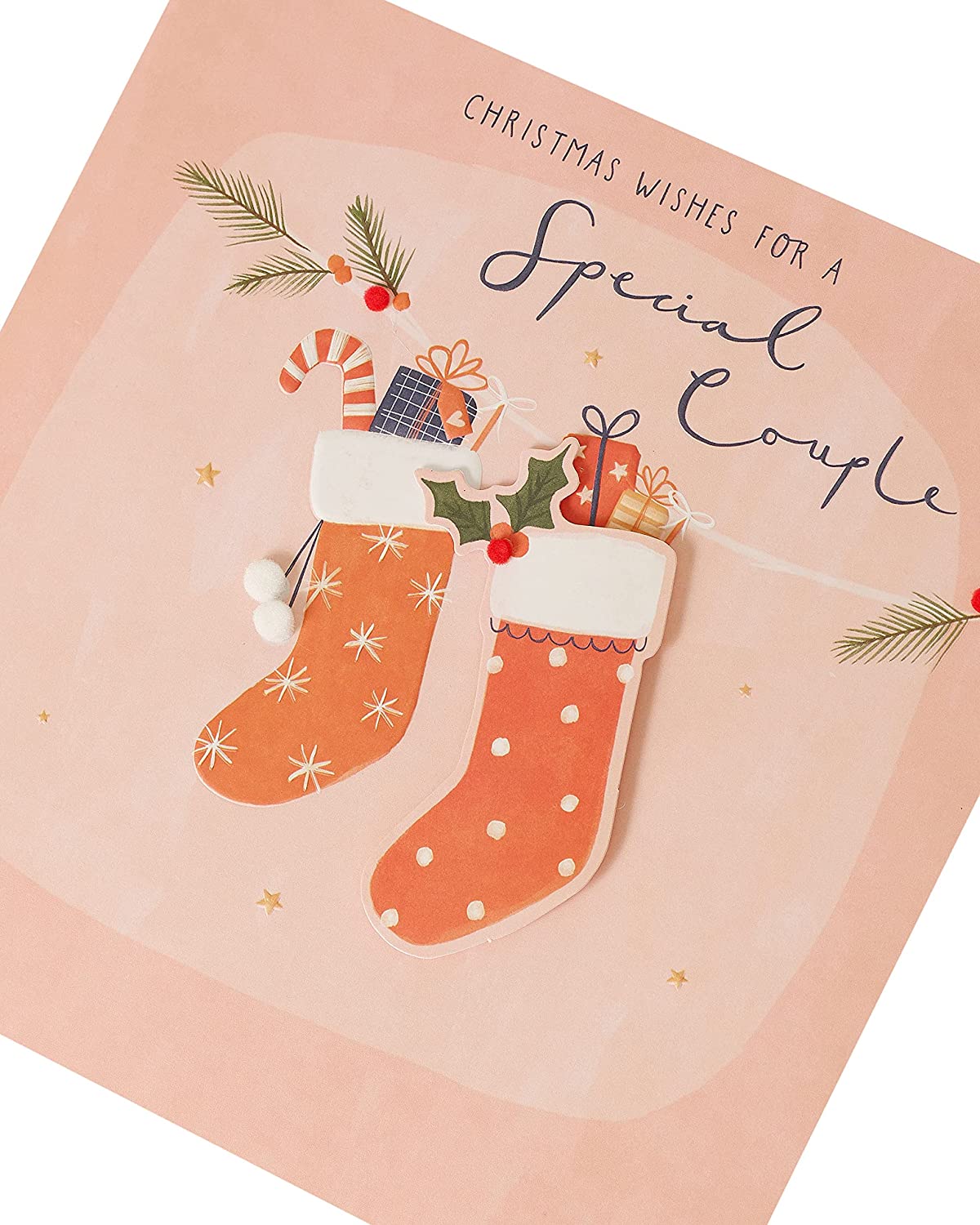 Duo Stockings Design Special Couple Christmas Card