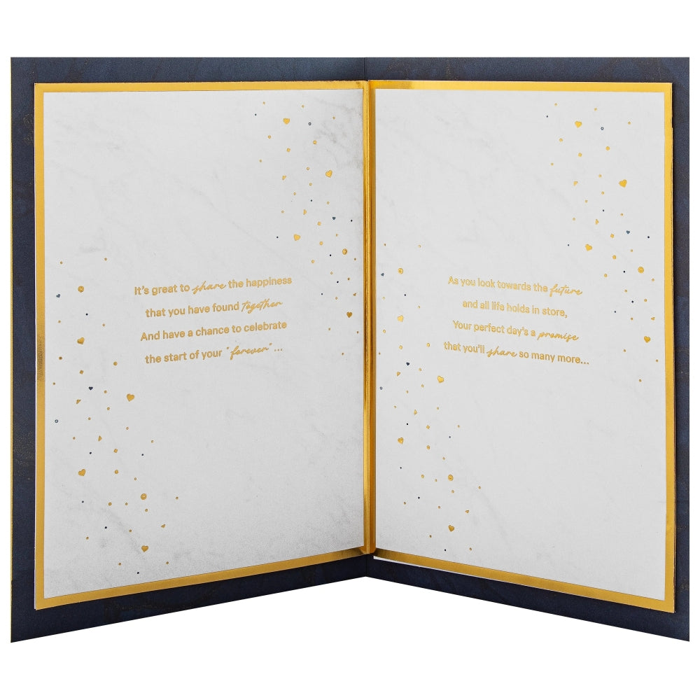 Light Patterned Design with Heart Couple Wedding Congratulations Card