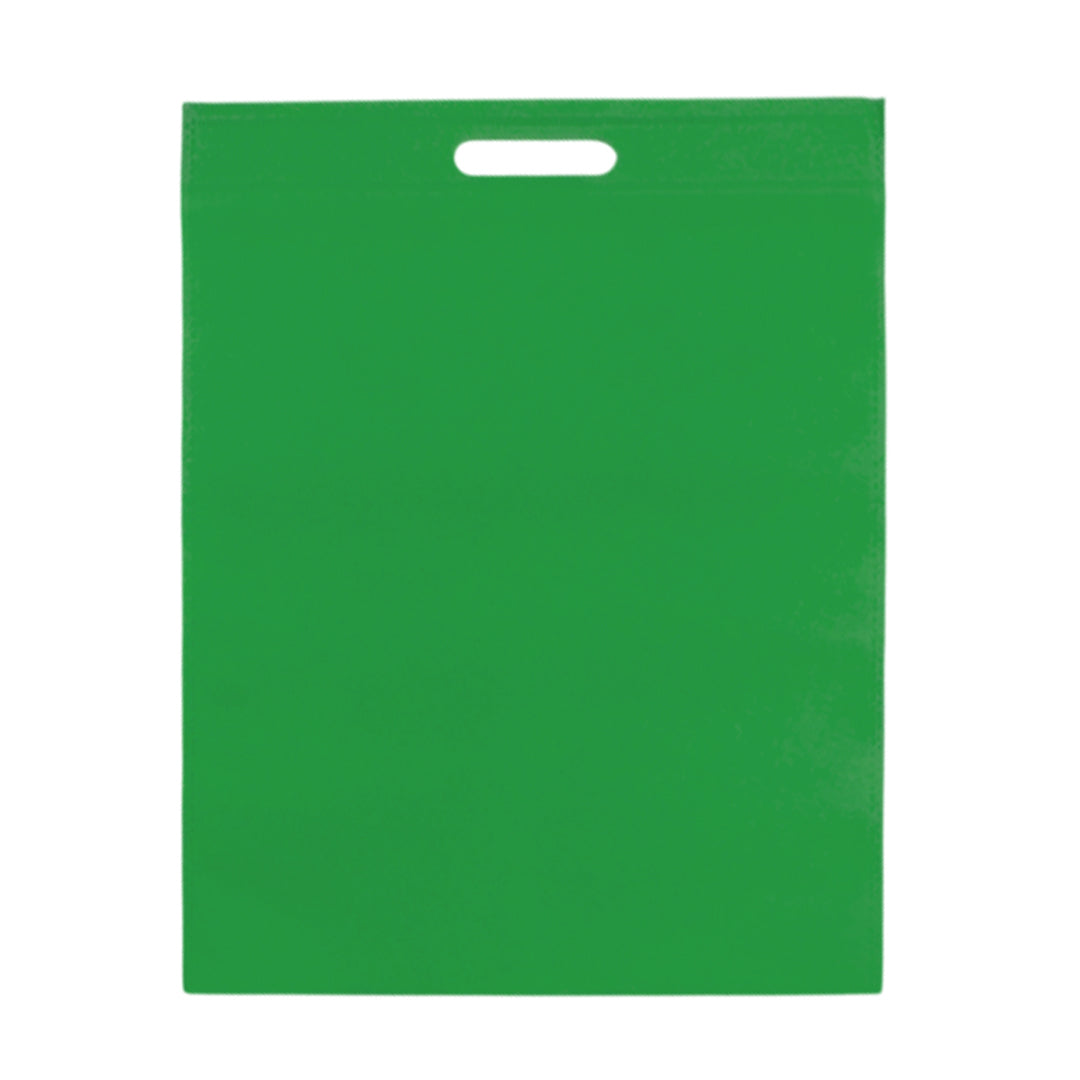Pack of 25 Dark Green Coloured 45x35cm Non-Woven Patch Handle Bags
