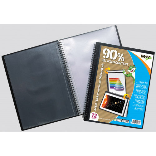 Pack of 5 A4 12 Pockets Foldback Presentation Display Books