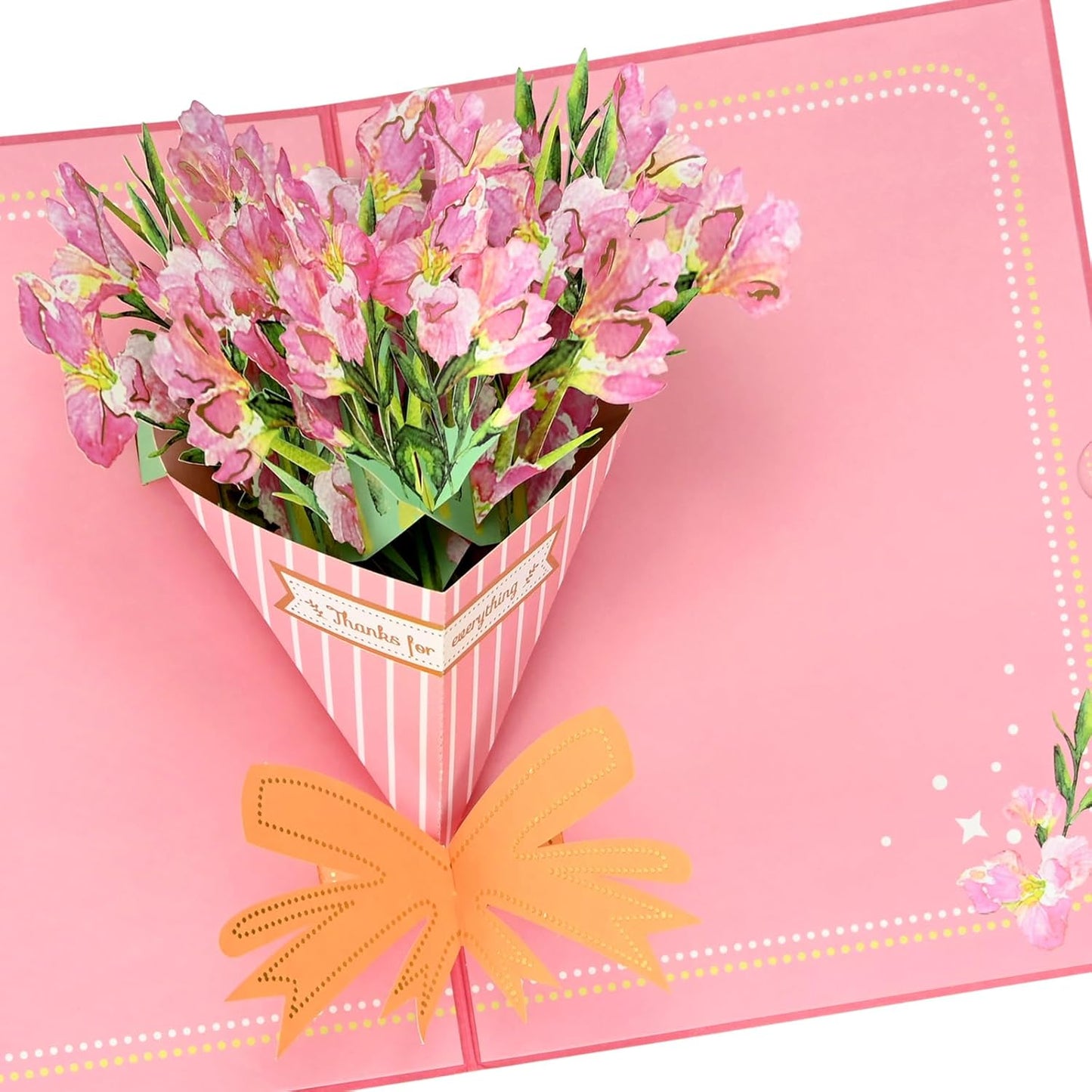 Elegant Gladiolus Bouquet 3D Pop Up Greeting Card - Wedding Birthday Mother's Day Anniversary