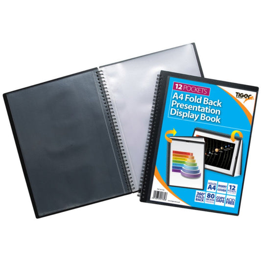 A4 12 Pockets Foldback Presentation Display Book