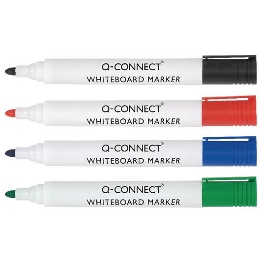 Pack of 10 Assorted Colour Whiteboard Drywipe Marker Pens