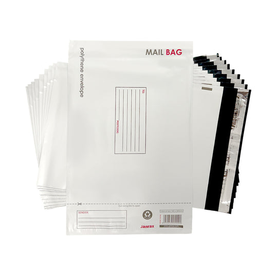 Pack of 30 Medium Polythene Mailing Bags 24x32cm – Secure Peel & Seal Envelopes