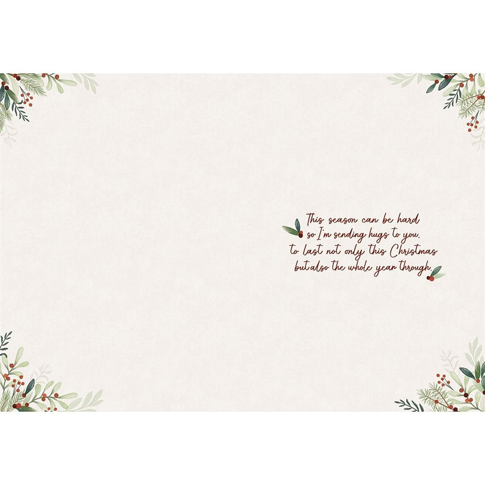 Wreath Design Thinking of You Christmas Card