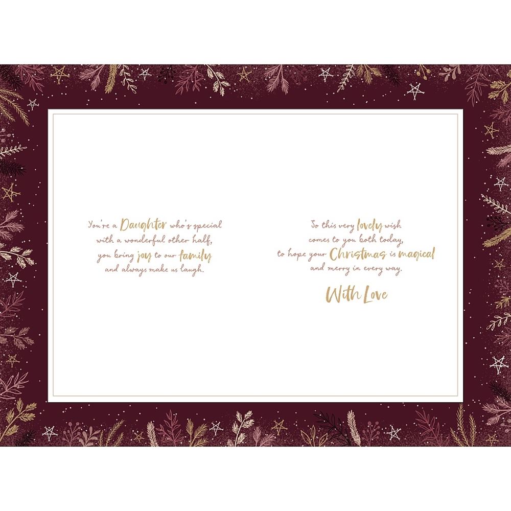 Hanging Paper Stars Daughter And Partner Christmas Card