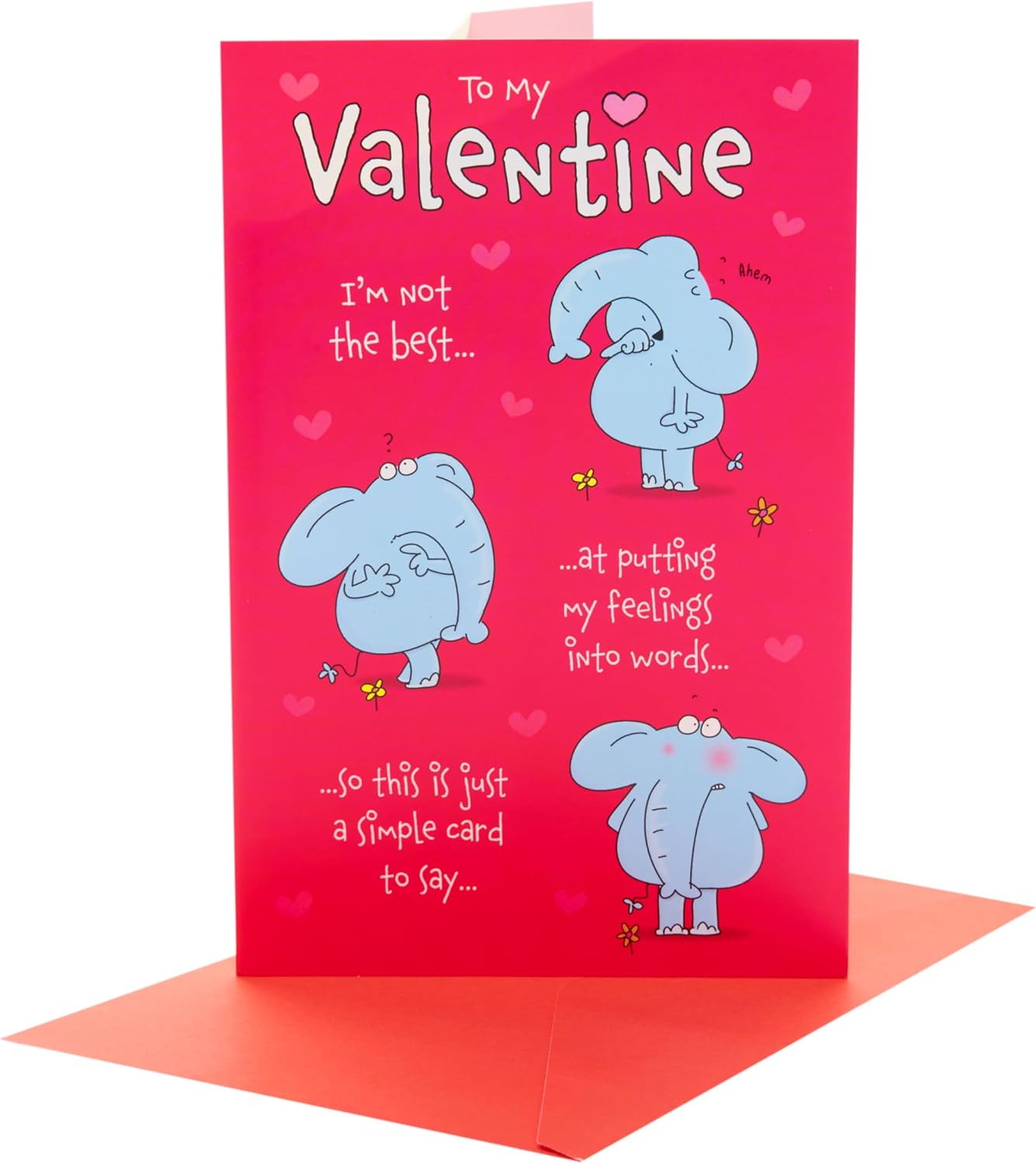 Elephant Design Valentine's Day Card for Him/Her/Partner