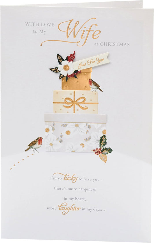 Wife Christmas Card Sophisticated Design 