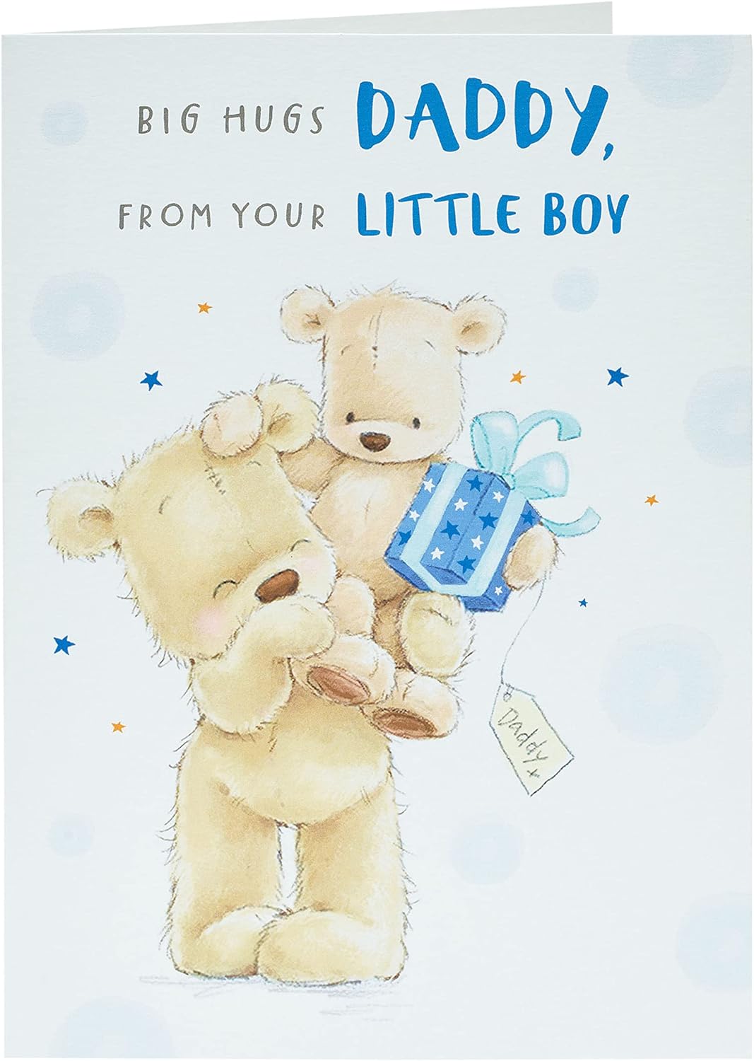 Blue Bear Design for Daddy From Son Father's Day Card