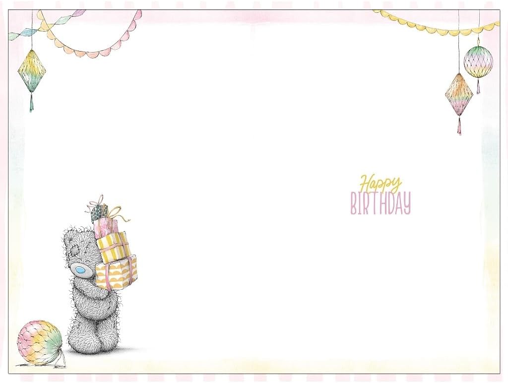 Bear With Presents On Back You're A Whole Year More Amazing Birthday Card