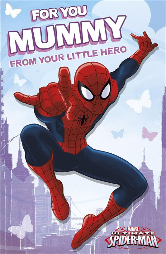 Mummy Spiderman From Your Little Hero Mother's Day Card 