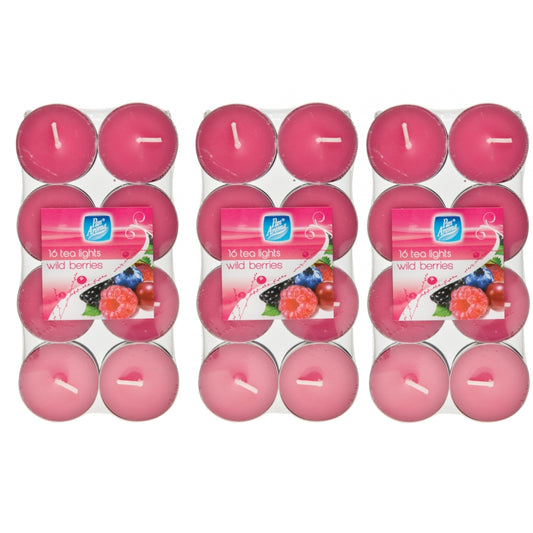 Pack of 48 Wild Berries Tea Lights