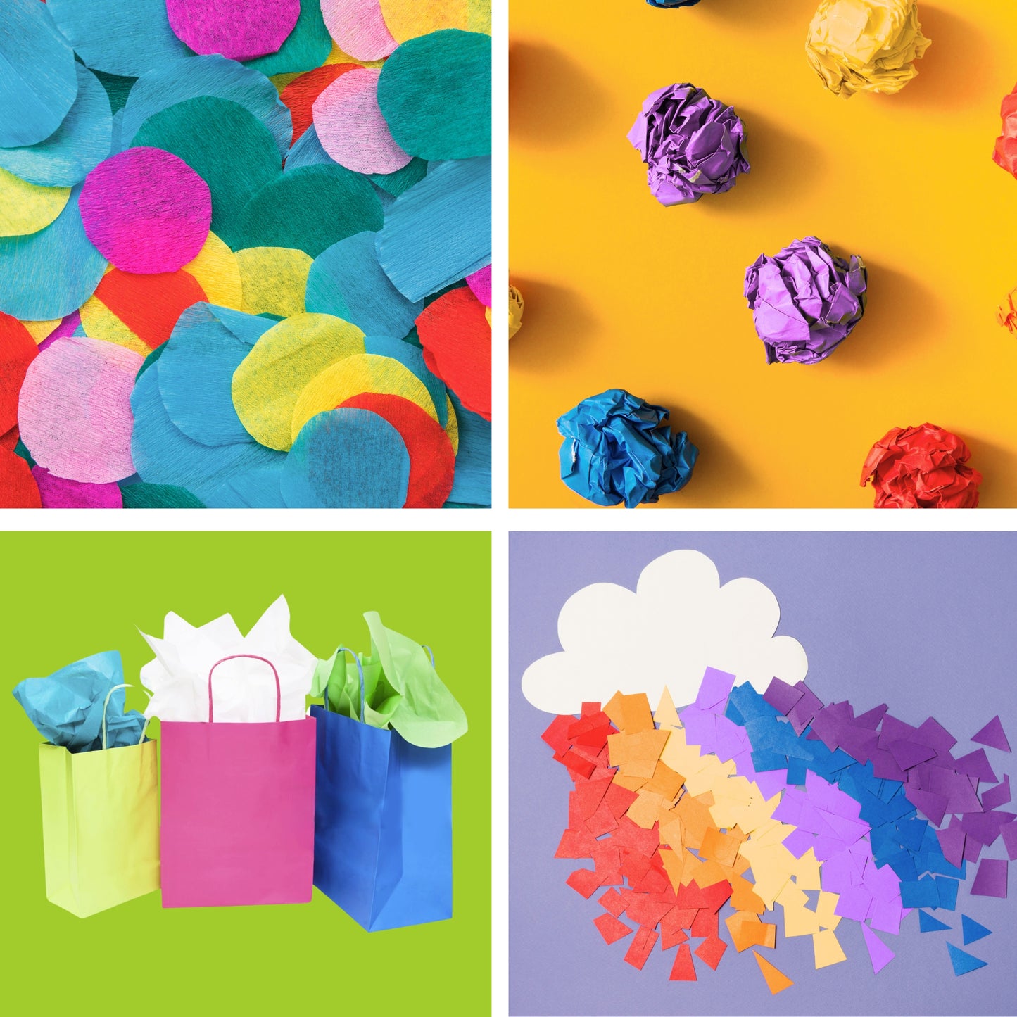 Pack of 10 Assorted Coloured Acid Free 50 x 70cm Tissue Paper Sheets