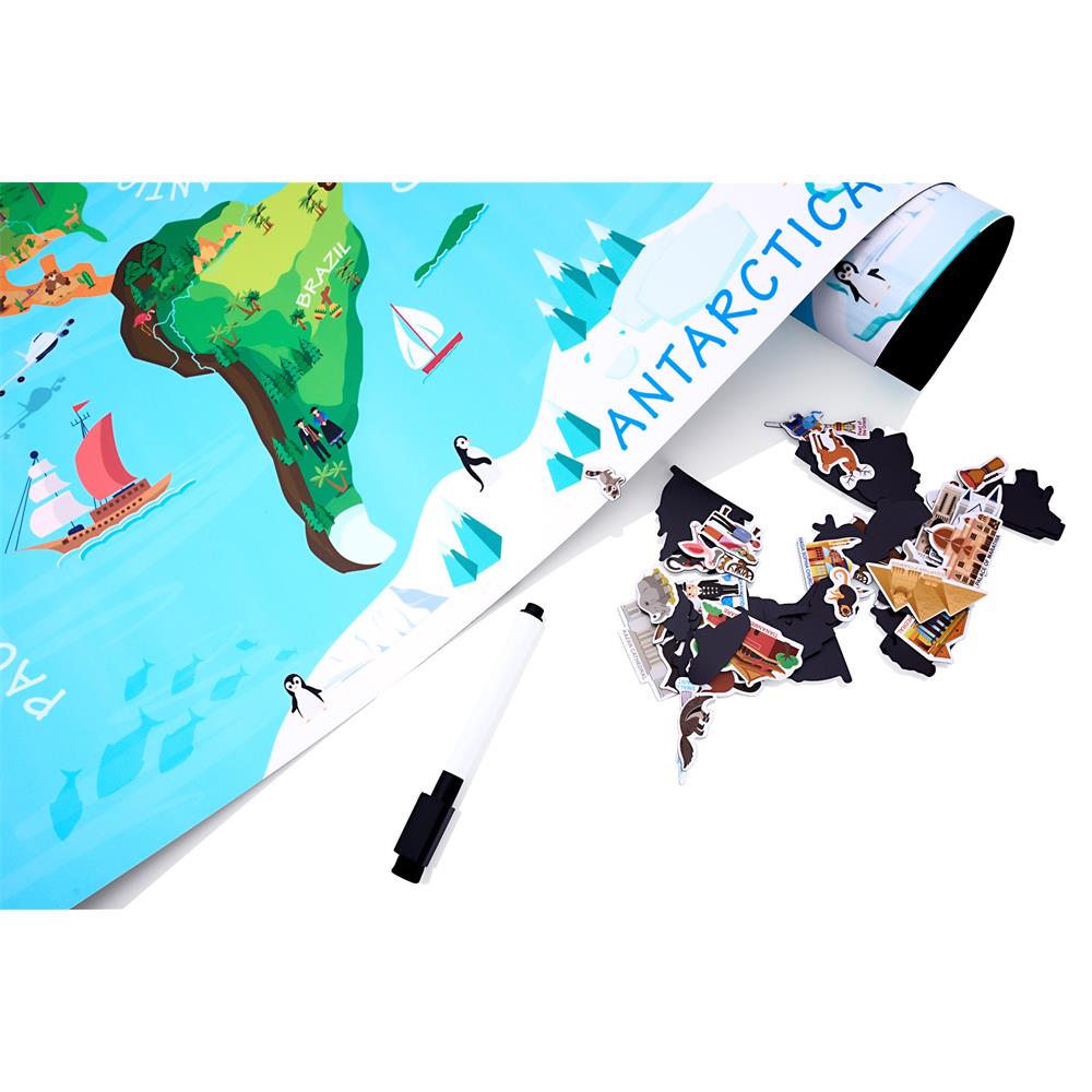 Magnetic World Map Wall Sticker by Ormond