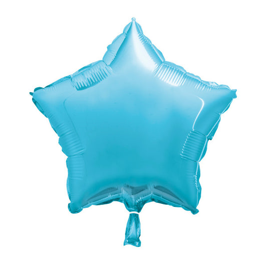 18" Baby Blue Solid Star Foil Balloon