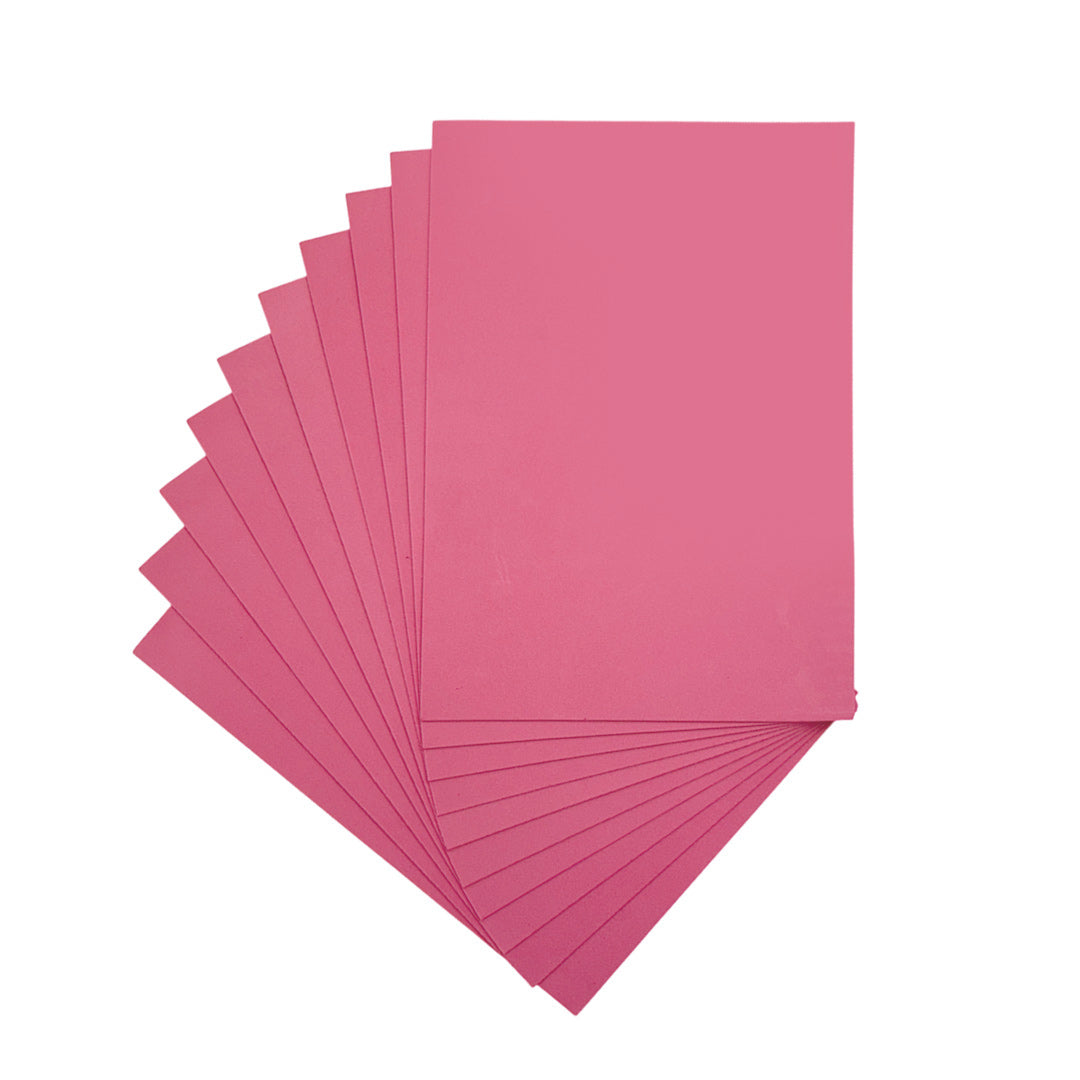 Pack of 200 A4 Pink Coloured EVA Foam Sheets