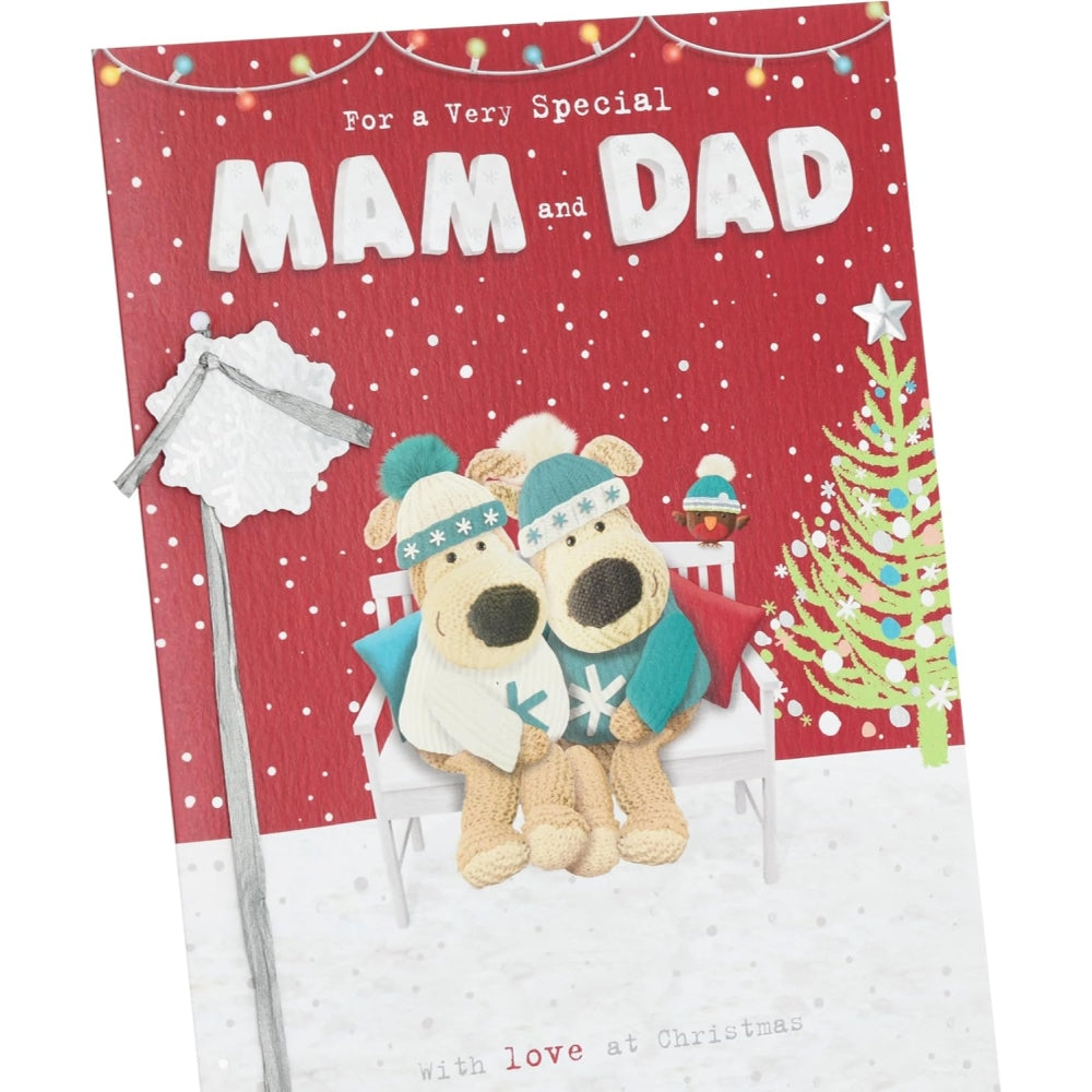 Boofles Sitting Mam & Dad Christmas Card