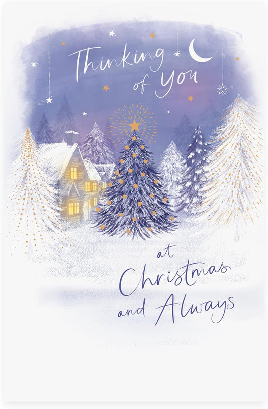 Winter Scene Design Thinking of You Christmas Card