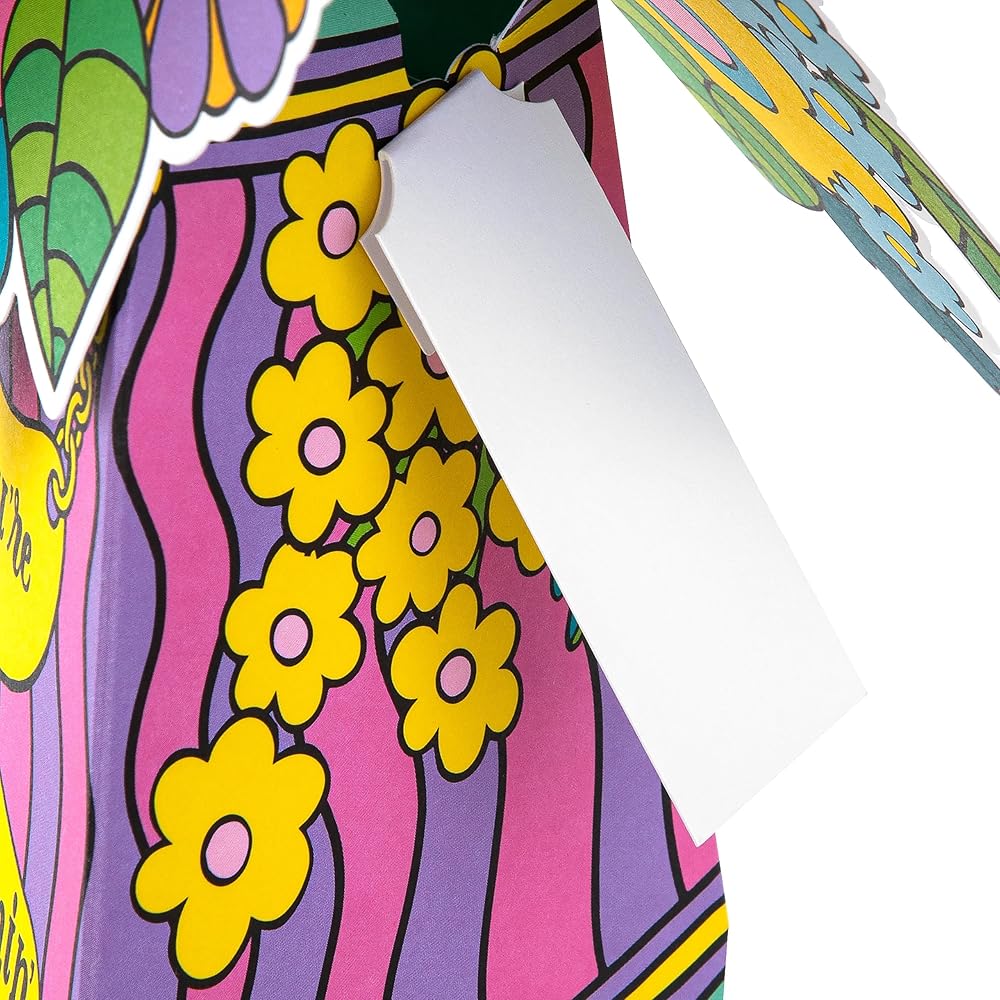 Flower Bouquet Design Pop Up Birthday Card with Sticker Sheet