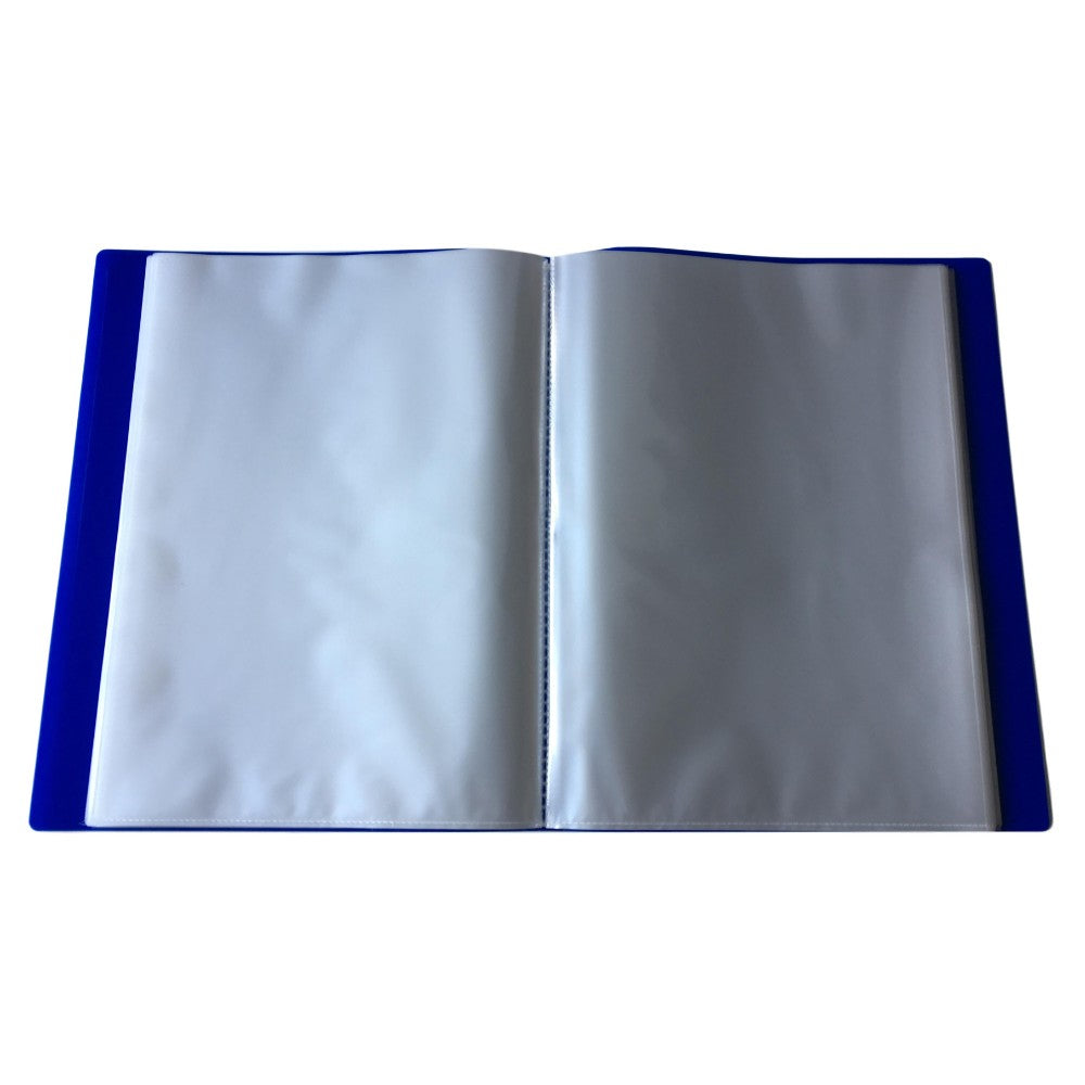 Pack of 10 A4 100 Pocket Blue Flexible Cover Display Books
