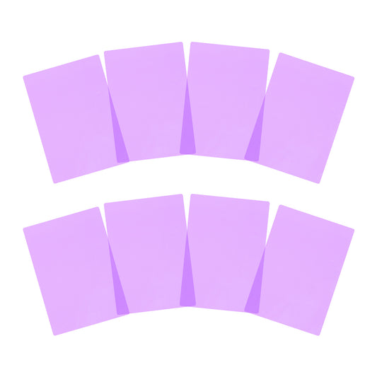 Pack of 8 A5 Plain Purple Dyslexia Overlay Reading Sheets – PET Material, Rounded Corners