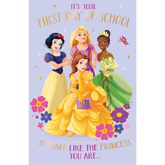 Disney Princess First Day At School Card Activity Inside