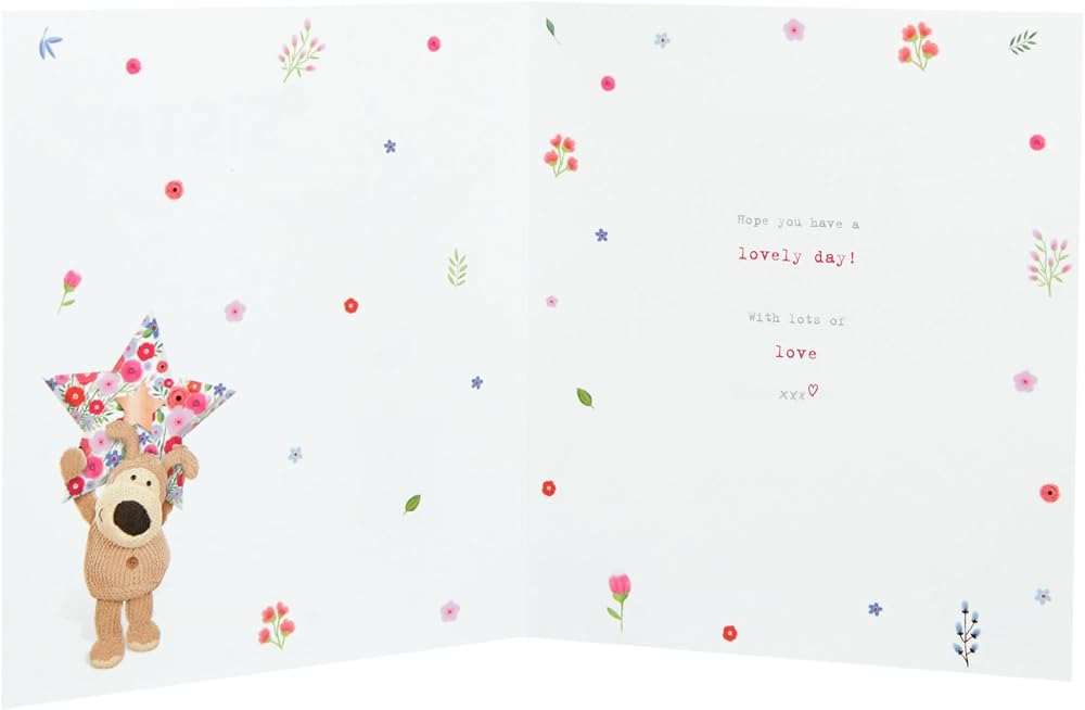 Boofle Holding A Big Star Sister Birthday Card